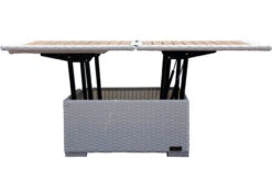 OUTFLEXX Loungetisch Höhenverstellbar, Weiß, Polyrattan, 75/152x75x40/64,5cm -Ausgewählte Geschäfte Für Garten- Und Outdoor-Produkte 10 2511 18.jpg