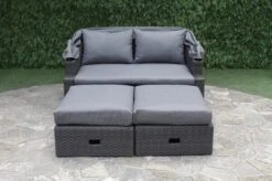 OUTFLEXX Fontana Loungebett, Grau, Polyrattan, Doppel-halbrund, Mit Unterschiebbaren Hockern, Dach Klappbar -Ausgewählte Geschäfte Für Garten- Und Outdoor-Produkte 11 18545.jpg
