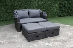 OUTFLEXX Fontana Loungebett, Grau, Polyrattan, Doppel-halbrund, Mit Unterschiebbaren Hockern, Dach Klappbar -Ausgewählte Geschäfte Für Garten- Und Outdoor-Produkte 12 18545.jpg