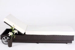 OUTFLEXX Sonnenliege, Braun, Polyrattan, 200x80x37,5cm, Inkl. Polster, Rückenlehne 4-stufig Verstellbar -Ausgewählte Geschäfte Für Garten- Und Outdoor-Produkte 1337 03.jpg