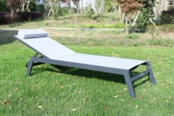 VILLANA Gartenliege, Anthrazit/grau, Aluminium/Textil, 198 X 60 X 32 Cm, Verstellbar -Ausgewählte Geschäfte Für Garten- Und Outdoor-Produkte 13405 3.jpg