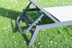 VILLANA Gartenliege, Anthrazit/grau, Aluminium/Textil, 198 X 60 X 32 Cm, Verstellbar -Ausgewählte Geschäfte Für Garten- Und Outdoor-Produkte 13405 4.jpg