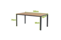 Hartman Aruba Esstisch, Xerix, Aluminium/Teakholz, 160x90cm, Aus FSC Teakholz -Ausgewählte Geschäfte Für Garten- Und Outdoor-Produkte 13463 mass.jpg