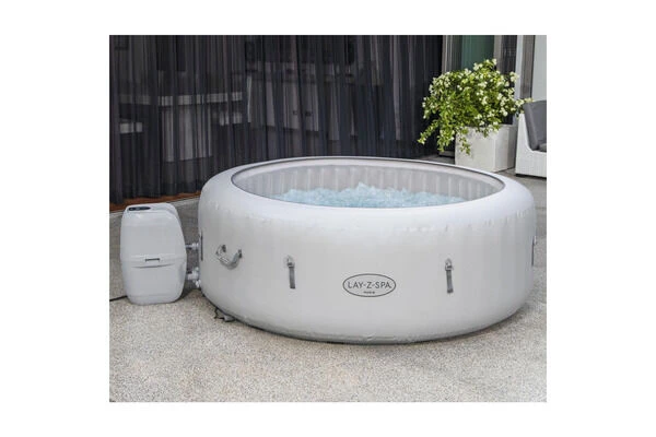 BESTWAY Lay-Z-Spa Paris AirJet Whirlpool, Weiß, Vinyl/Kunstleder, Ø196x66cm 16 BESTWAY Lay-Z-Spa Paris AirJet Whirlpool, Weiß, Vinyl/Kunstleder, Ø196x66cm – Bild 14