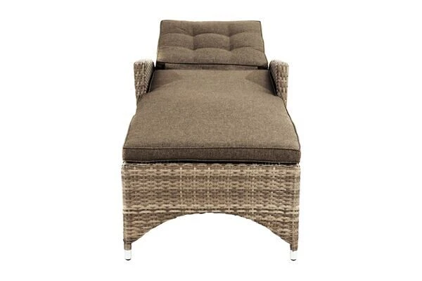 Ploß Rabida Comfort Rollliege, Champagner-meliert, Polyrattan, 198x68x44cm, Verstellbar, Hohe Sitzhöhe 16 Ploß Rabida Comfort Rollliege, Champagner-meliert, Polyrattan, 198x68x44cm, Verstellbar, Hohe Sitzhöhe – Bild 14
