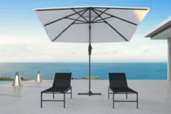 OUTFLEXX Ampelschirm, Creme, Pulverbesch. Aluminium, 300x300 Cm, Inkl. Plattenständer, Twist-Funktion -Ausgewählte Geschäfte Für Garten- Und Outdoor-Produkte 16108 3 CGI.jpg