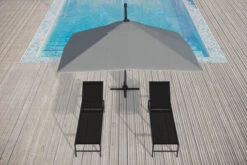 OUTFLEXX Ampelschirm, Anthrazit, Pulverbesch. Aluminium, 300x300 Cm, Inkl. Plattenständer, Twist-Funktion -Ausgewählte Geschäfte Für Garten- Und Outdoor-Produkte 16109 6 CGI.jpg