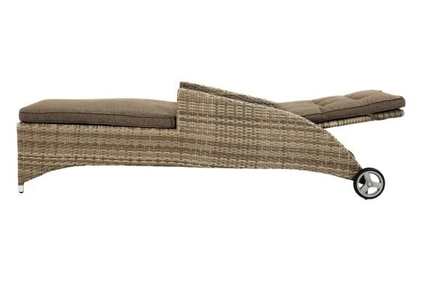 Ploß Rabida Comfort Rollliege, Champagner-meliert, Polyrattan, 198x68x44cm, Verstellbar, Hohe Sitzhöhe 18 Ploß Rabida Comfort Rollliege, Champagner-meliert, Polyrattan, 198x68x44cm, Verstellbar, Hohe Sitzhöhe – Bild 16