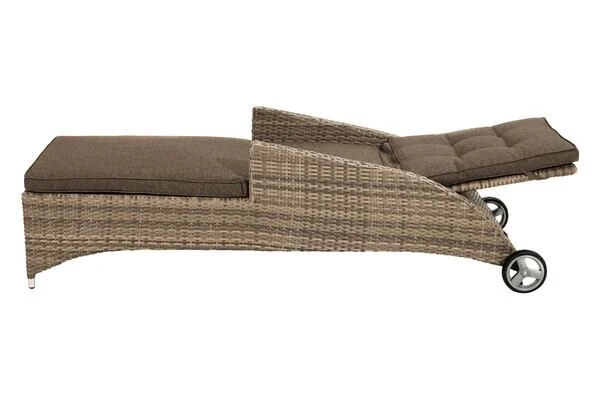 Ploß Rabida Comfort Rollliege, Champagner-meliert, Polyrattan, 198x68x44cm, Verstellbar, Hohe Sitzhöhe 20 Ploß Rabida Comfort Rollliege, Champagner-meliert, Polyrattan, 198x68x44cm, Verstellbar, Hohe Sitzhöhe – Bild 18