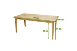 Ploß Dining-Tisch Borneo, Akazienholz Gebürstet, Natur, 220x100 Cm -Ausgewählte Geschäfte Für Garten- Und Outdoor-Produkte 19001 5.jpg
