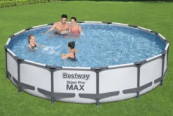 BESTWAY Steel Pro MAX Pool Mit Gestell, Grau, TriTech/Stahl, Ø427x84cm, Mit Filterpumpe -Ausgewählte Geschäfte Für Garten- Und Outdoor-Produkte 19174 12.jpg