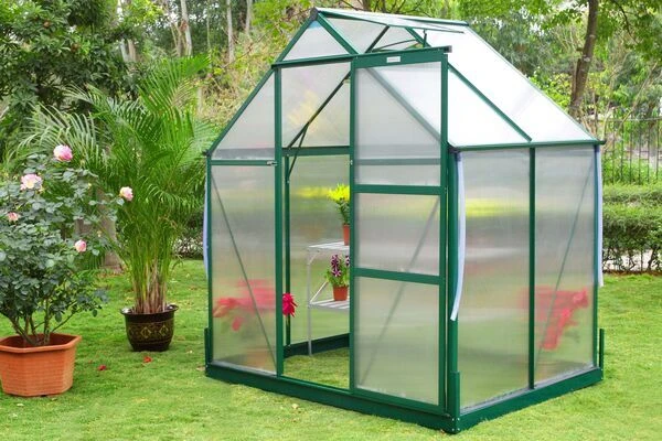 OUTFLEXX Gewächshaus, Grün, Alu/Polycarbonat, 4 Mm, Inkl. Fundament, Pulverb. 133 X 195 X 205 Cm 3 OUTFLEXX Gewächshaus, Grün, Alu/Polycarbonat, 4 Mm, Inkl. Fundament, Pulverb. 133 X 195 X 205 Cm