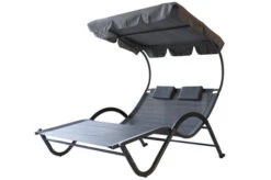 OUTFLEXX Doppelliege, Anthrazit, Polyester/Stahl Pulverbeschichtet, 205x138x34cm, Inkl. Nackenkissen, Rollbar -Ausgewählte Geschäfte Für Garten- Und Outdoor-Produkte 1 16102.jpg