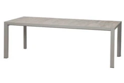 SIENA GARDEN Silva Diningtisch, Silber/washed Grey, Alu/Keramik, 220x100cm