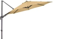 Schneider® SCHNEIDER Rhodos Eco Twist Ampelschirm, Natur, Rund, Ø 300 Cm