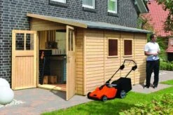 KARIBU Gartenhaus Bomlitz, Fichtenholz 19 Mm, Naturbelassen