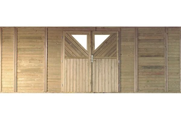 KARIBU Front Mit Doppeltür, Kiefer-Massivholz 3 KARIBU Front Mit Doppeltür, Kiefer-Massivholz