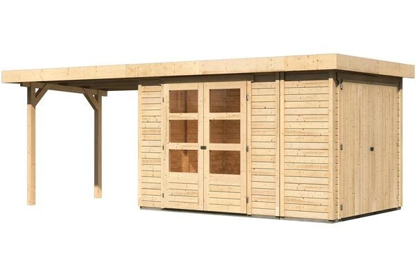 KARIBU Gartenhaus Retola 3, Fichtenholz 19 Mm, Inkl. Anbauschrank 3 KARIBU Gartenhaus Retola 3, Fichtenholz 19 Mm, Inkl. Anbauschrank