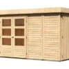KARIBU Gartenhaus Retola 5, Fichtenholz 19 Mm, Inkl. Anbauschrank