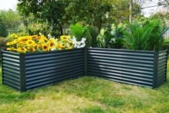 OUTFLEXX Eck-Hochbeet, Anthrazit, Zincalume, 270x270x90x84cm