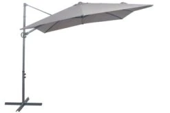 OUTFLEXX Ampelschirm, Anthrazit, Pulverbesch. Aluminium, 250x250cm, Inkl. Plattenständer