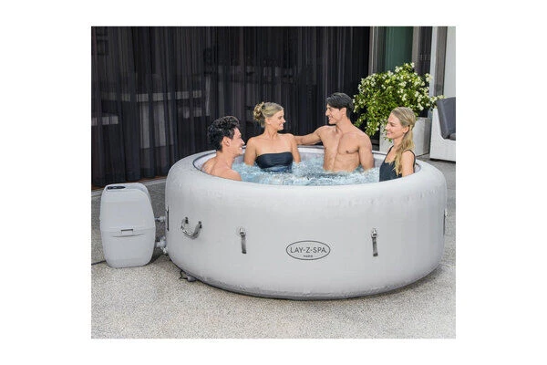 BESTWAY Lay-Z-Spa Paris AirJet Whirlpool, Weiß, Vinyl/Kunstleder, Ø196x66cm 3 BESTWAY Lay-Z-Spa Paris AirJet Whirlpool, Weiß, Vinyl/Kunstleder, Ø196x66cm