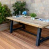 OUTFLEXX Belanda Esstisch, Dark Grey/natur, Alu/recycled FSC®-Teak, 200x100x76cm, Rustikal Gebürstet, A-Gestell -Ausgewählte Geschäfte Für Garten- Und Outdoor-Produkte 1 20321.jpg