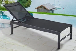 OUTFLEXX Liege, Anthrazit Matt/schwarz, Alu/Textilene, 190x62x34cm, Rückenlehne Verstellbar -Ausgewählte Geschäfte Für Garten- Und Outdoor-Produkte 1 20394.jpg