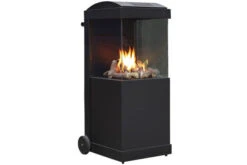 FABER Gartenkamin TheBUZZ, Schwarz, Mit Rädern