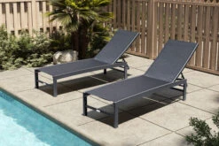 OUTFLEXX Liege, Anthrazit Matt/schwarz, Alu/Textilene, 190x62x34cm, Rückenlehne Verstellbar -Ausgewählte Geschäfte Für Garten- Und Outdoor-Produkte 20394 02.jpg