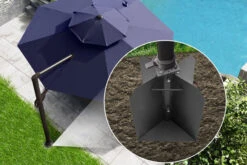 OUTFLEXX Bodenanker XXL Für Ampelschirme, Anthrazit, Pulverbesch. Stahl, 50x50x63 Cm, Zum Einbetonieren -Ausgewählte Geschäfte Für Garten- Und Outdoor-Produkte 21594 01.jpg