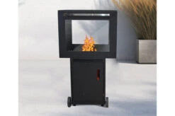 OUTFLEXX Gartenkamin, Schwarz, Stahl, 88 X 64 X 132 Cm, Gasfunktion, Auf Rädern -Ausgewählte Geschäfte Für Garten- Und Outdoor-Produkte 21618 04.jpg