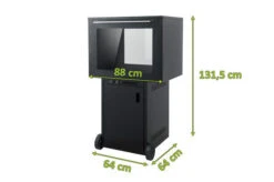 OUTFLEXX Gartenkamin, Schwarz, Stahl, 88 X 64 X 132 Cm, Gasfunktion, Auf Rädern -Ausgewählte Geschäfte Für Garten- Und Outdoor-Produkte 21618 mass.jpg