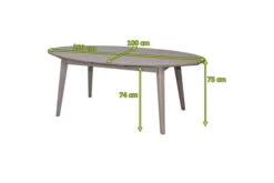 Ploß Arendal Diningtisch, Grau, FSC-Akazienholz, 200x100cm, Oval -Ausgewählte Geschäfte Für Garten- Und Outdoor-Produkte 21641 5.jpg