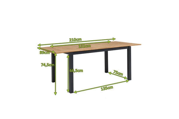 OUTFLEXX Ausziehtisch, Anthrazit Matt, Alu/FSC-Teak, 150/210x90cm, Synchronauszug Mit Butterfly-Funktion 7 OUTFLEXX Ausziehtisch, Anthrazit Matt, Alu/FSC-Teak, 150/210x90cm, Synchronauszug Mit Butterfly-Funktion – Bild 5