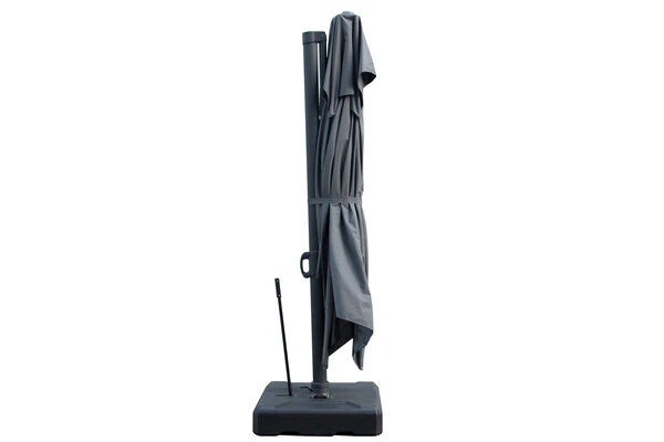 OUTFLEXX Ampelschirm, Anthrazit, Aluminium/Polyester, 300x300cm, Quadratisch 6 OUTFLEXX Ampelschirm, Anthrazit, Aluminium/Polyester, 300x300cm, Quadratisch – Bild 4