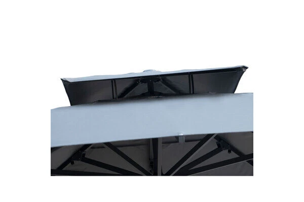 OUTFLEXX Ampelschirm, Anthrazit, Aluminium/Polyester, 300x300cm, Quadratisch 9 OUTFLEXX Ampelschirm, Anthrazit, Aluminium/Polyester, 300x300cm, Quadratisch – Bild 7