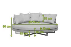 OUTFLEXX Willis Loungebett, Hellgrau, Alu/Polyester, Ø175 X 60cm, Runde Sonneninsel, Inkl. Kissen 9 OUTFLEXX Willis Loungebett, Hellgrau, Alu/Polyester, Ø175 X 60cm, Runde Sonneninsel, Inkl. Kissen -Ausgewählte Geschäfte Für Garten- Und Outdoor-Produkte 21822 mass.jpg