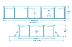 BESTWAY Hydrium Pool Komplett-Set, Grau, Stahl/PVC, 610x360x120cm, Oval, Mit Sandfilter, Leiter, Abdeck- Und Bodenplane -Ausgewählte Geschäfte Für Garten- Und Outdoor-Produkte 21949 05.jpg