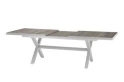 SIENA GARDEN Sincro Ausziehtisch, Matt Weiß-grau/washed Grey, Alu/Keramik, 200/260x100 Cm, Synchroner Auszugsmechanismus -Ausgewählte Geschäfte Für Garten- Und Outdoor-Produkte 21998 3.jpg