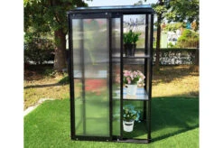 OUTFLEXX Gewächshaus, Schwarz, Alu/Polycarbonat, 91x51x168cm, Pulverbeschichtet -Ausgewählte Geschäfte Für Garten- Und Outdoor-Produkte 22274 8.jpg