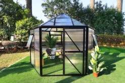 OUTFLEXX Gewächshaus, Schwarz, Alu/Polycarbonat, 309x355x272cm, Pulverbeschichtet -Ausgewählte Geschäfte Für Garten- Und Outdoor-Produkte 22275 4.jpg