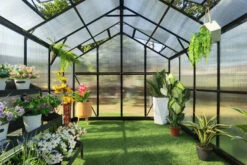 OUTFLEXX Gewächshaus, Schwarz, Alu/Polycarbonat, 311x250x228cm, Pulverbeschichtet -Ausgewählte Geschäfte Für Garten- Und Outdoor-Produkte 22278 4.jpg