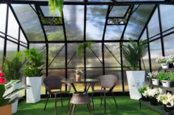 OUTFLEXX Gewächshaus, Schwarz, Alu/Polycarbonat, 381x377x250cm, Pulverbeschichtet -Ausgewählte Geschäfte Für Garten- Und Outdoor-Produkte 22282 4.jpg