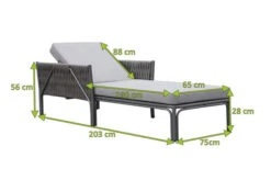 OUTFLEXX Mermaid Liege, Anthrazit, Aluminium/XL Geflecht, 203x75x56 Cm, Inkl. Polster -Ausgewählte Geschäfte Für Garten- Und Outdoor-Produkte 22302 5.jpg