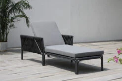 OUTFLEXX Mermaid Loungeliege, Anthrazit, Aluminium/XL Rope, 75x56x65 Cm, Inkl. Polster