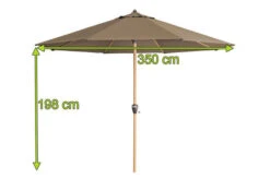 DOPPLER Alu Wood Mittelstockschirm, Greige, Alu/Polyester, 350cm, Mit Kurbel, Holzoptik -Ausgewählte Geschäfte Für Garten- Und Outdoor-Produkte 22340 mass.jpg