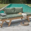 OUTFLEXX Lounge/Liege, FSC Akazie, Teakoptik, 192x70x60cm, Inkl. Polster, Grün -Ausgewählte Geschäfte Für Garten- Und Outdoor-Produkte 22356 1.jpg