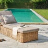 OUTFLEXX Sunlounger, Natur Meliert/sand, Polyrattan, 216x76x47 Cm, Rückenlehne Verstellbar -Ausgewählte Geschäfte Für Garten- Und Outdoor-Produkte 22361 1.jpg