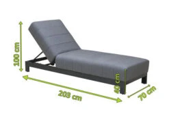 OUTFLEXX Liege, Anthrazit/flanelle, Alu/Sunbrella, 203x70x40/100, Höhenverstellbare Rückenlehne -Ausgewählte Geschäfte Für Garten- Und Outdoor-Produkte 22410 5.jpg